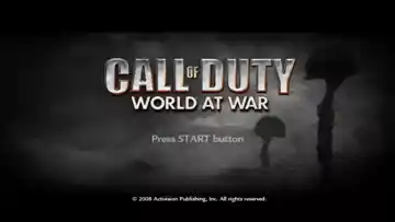 Call of Duty - World at War (USA) (v1.07) (Disc) (Update) screen shot title